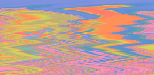 Poster - Glitched TV screen with distorted lines. Texture with VHS datamoshing effect.