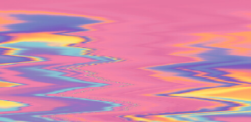 Poster - Glitched TV screen with distorted lines. Texture with VHS datamoshing effect.