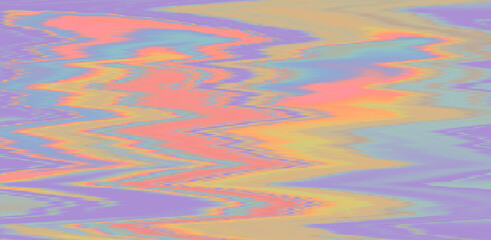 Poster - Glitched TV screen with distorted lines. Texture with VHS datamoshing effect.