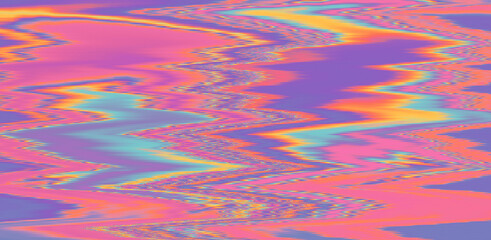 Poster - Glitched TV screen with distorted lines. Texture with VHS datamoshing effect.
