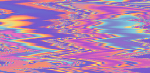 Poster - Glitched TV screen with distorted lines. Texture with VHS datamoshing effect.