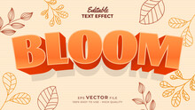 Editable Text Style Effect - Autumn Text With Maple Leaves Illustration