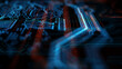 Printed circuit board futuristic server/Technology background of the abstract computer motherboard, can be used in the description of technological processes, science, education. 