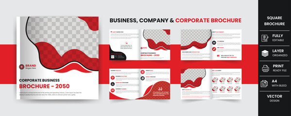 square Creative business Corporate identity company brochure design