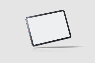 Floating landscape tablet mockup