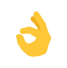 Okay Hand Emoji Vector Gesture Symbol