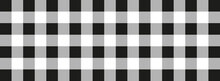 Plaid Floors Pattern Banner Background Design Vector. Black White Mosaic Tile Wallpaper.