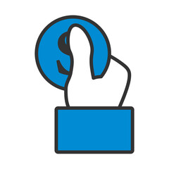 Sticker - Hand Hold Dollar Coin Icon