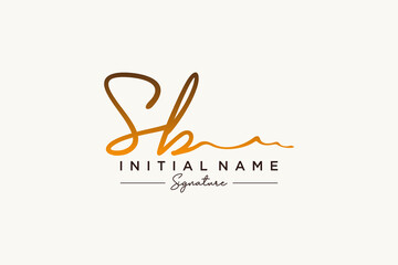 Initial SB signature logo template vector. Hand drawn Calligraphy lettering Vector illustration.