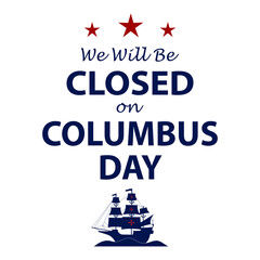 Sticker - Happy Columbus Day PNG