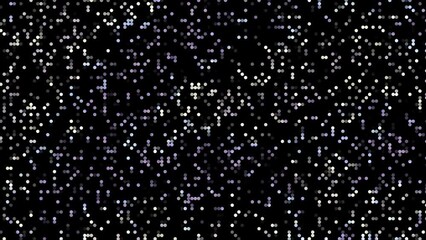 Aufkleber - Moving and shimmering abstract geometric polka dot pattern on black background. Looping footage.