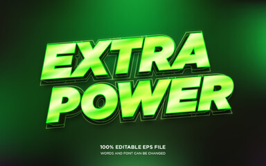 Poster - extra power 3d editable text style effect