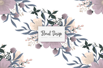 Seamless Floral Pattern in vector. Wallpaper template