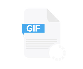 Poster - GIF file. Document downloading concept, Arrow downloading, simple download icon.