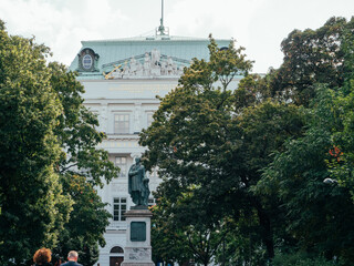 Wall Mural - Statue of Karl I. of Austria Hungary at the Karlsplatz in Vienna, Austria