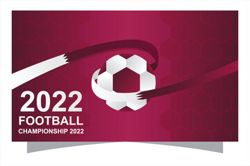 Football championship cup 2022 banner template.