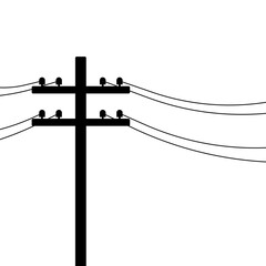 Electricity pole infrastructure concept icons