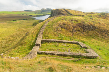 Wall Mural - View of the Hadrian's Wall trail in Northumberland, UK