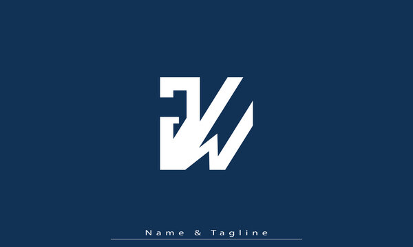 Alphabet letters Initials Monogram logo JW   , WJ