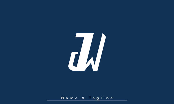 Alphabet letters Initials Monogram logo JW   , WJ