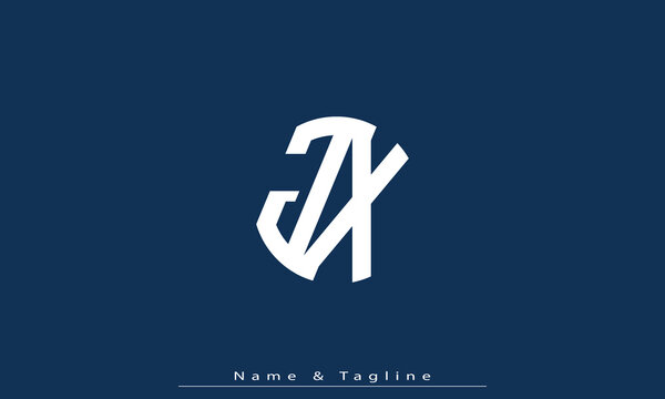 Alphabet letters Initials Monogram logo JX , XJ