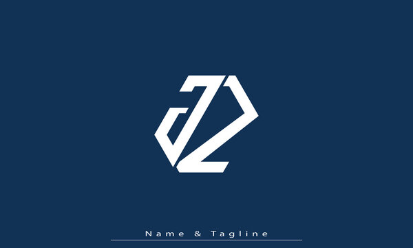 Alphabet letters Initials Monogram logo JZ , ZJ
