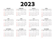 © kornetka - Horizontal pocket calendar on 2023 year. on white background.