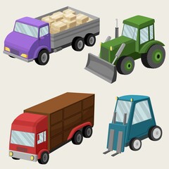 Poster - set of trucks