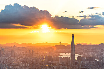 Wall Mural - Seoul Night View