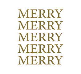 Wall Mural - Merry text, Christmas card, Christmas text banner, vector illustration