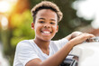 © Louis-Paul Photo - Happy kid travel by the car on summer season
