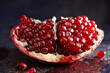 © Cavan Images - Close-up of pomegranate slice on table