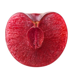 Wall Mural - fresh sweet cherry fruit cut in half without kernel