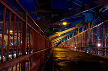 Bridge Against Sky In City At Night