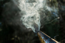 Close-up Of Smoke Emitting From Bee Smoker Used In Apiculture