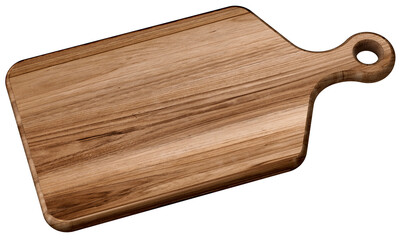 cherry wood cutting board, handmade wood cutting board. isolated element. wooden plank as a kitchen 