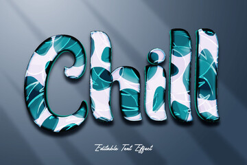 Wall Mural - Text Effect, Editable Chill text