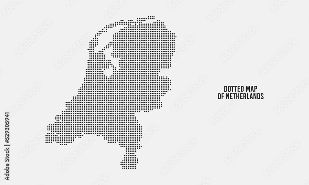 Dotted Map of Netherlands Vector Illustration with Light Background ...