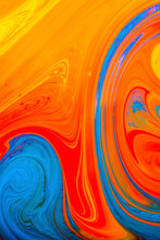 Close-up Of Patterned Marbling Painting