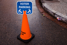 Voter Parking Sign