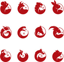 Chinese Zodiac Sign Icons
