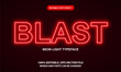 © MYS_ART - Blast editable text effect template, red neon light text style effect