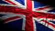 Flag of the United Kingdom, also called Royal Jack, 3d rendering illustration. Dramatic lighting.