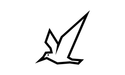 Poster - bird lineart design logo