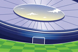 Fototapeta Sport - Football world cup background for banner, soccer championship 2022 in qatar