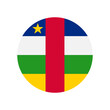 Central African Republic vector flag circle icon