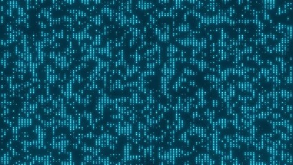 Fototapete - Futuristic matrix particles HUD Digital data network connection background 3D rendering