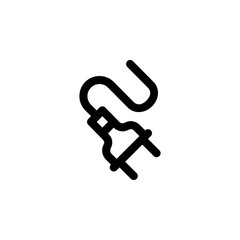 Fototapete - power cable vector icon. computer component icon outline style. perfect use for logo, presentation, website, and more. simple modern icon design line style