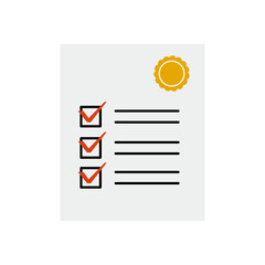 Sticker - certificate / checklist icon (png)