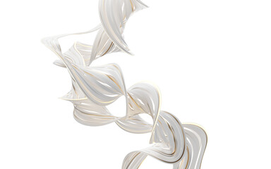 Wall Mural - Abstract flowing curve lines, 3d rendering.